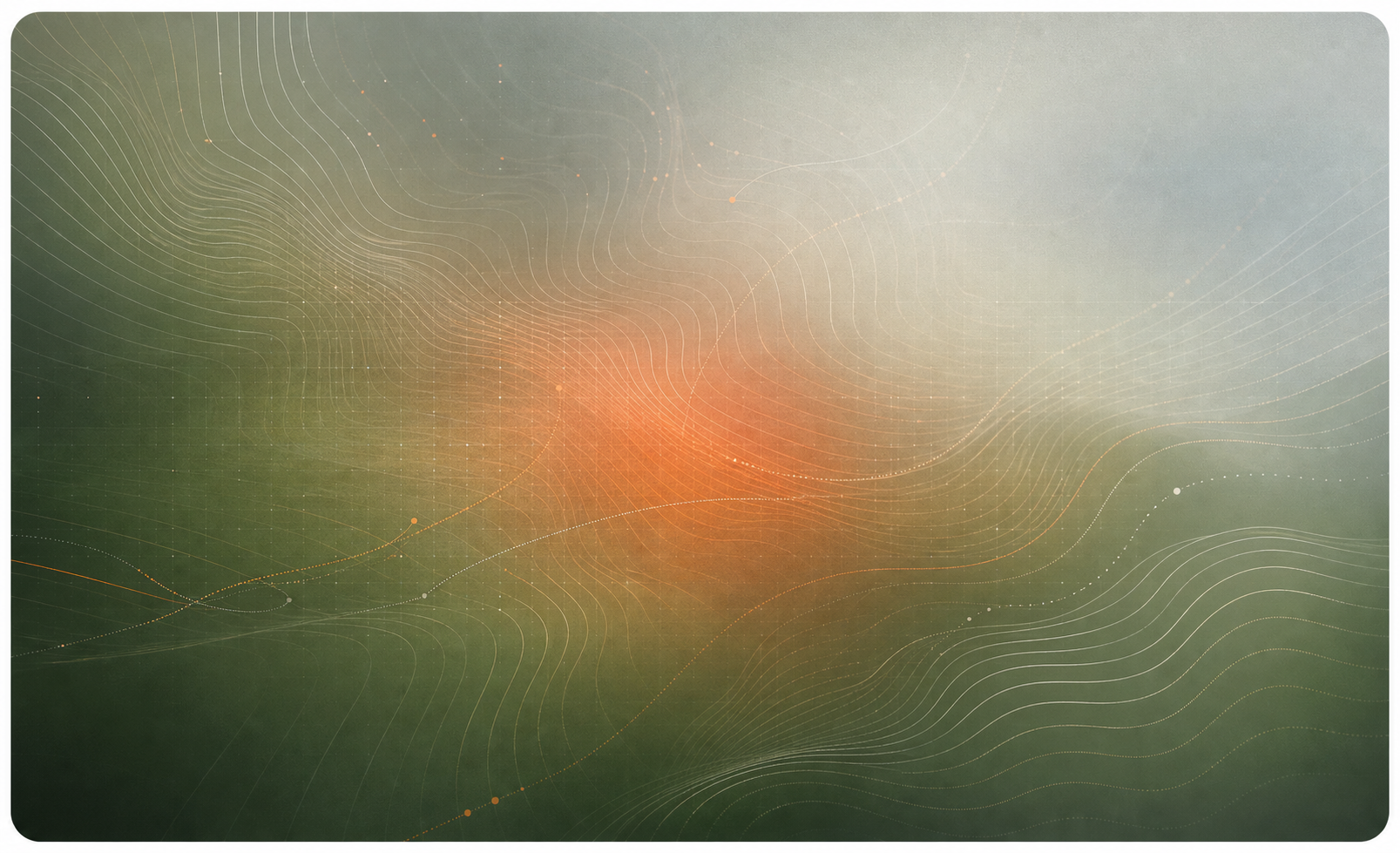 Abstract editorial gradient artwork representing travel platform layers and connectivity